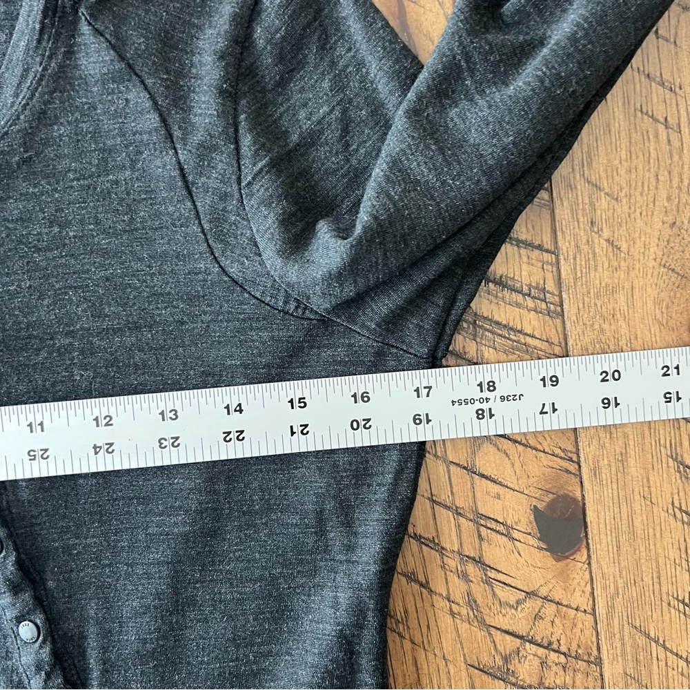 ibex Dress Women’s S 100% Merino Wool Assymetrical Snaps Pockets Dark Gray Black - Picture 12 of 16